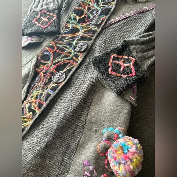 Vintage Women's Y2K Papillon Long Cardigan Jacket - Picture 6 of 13